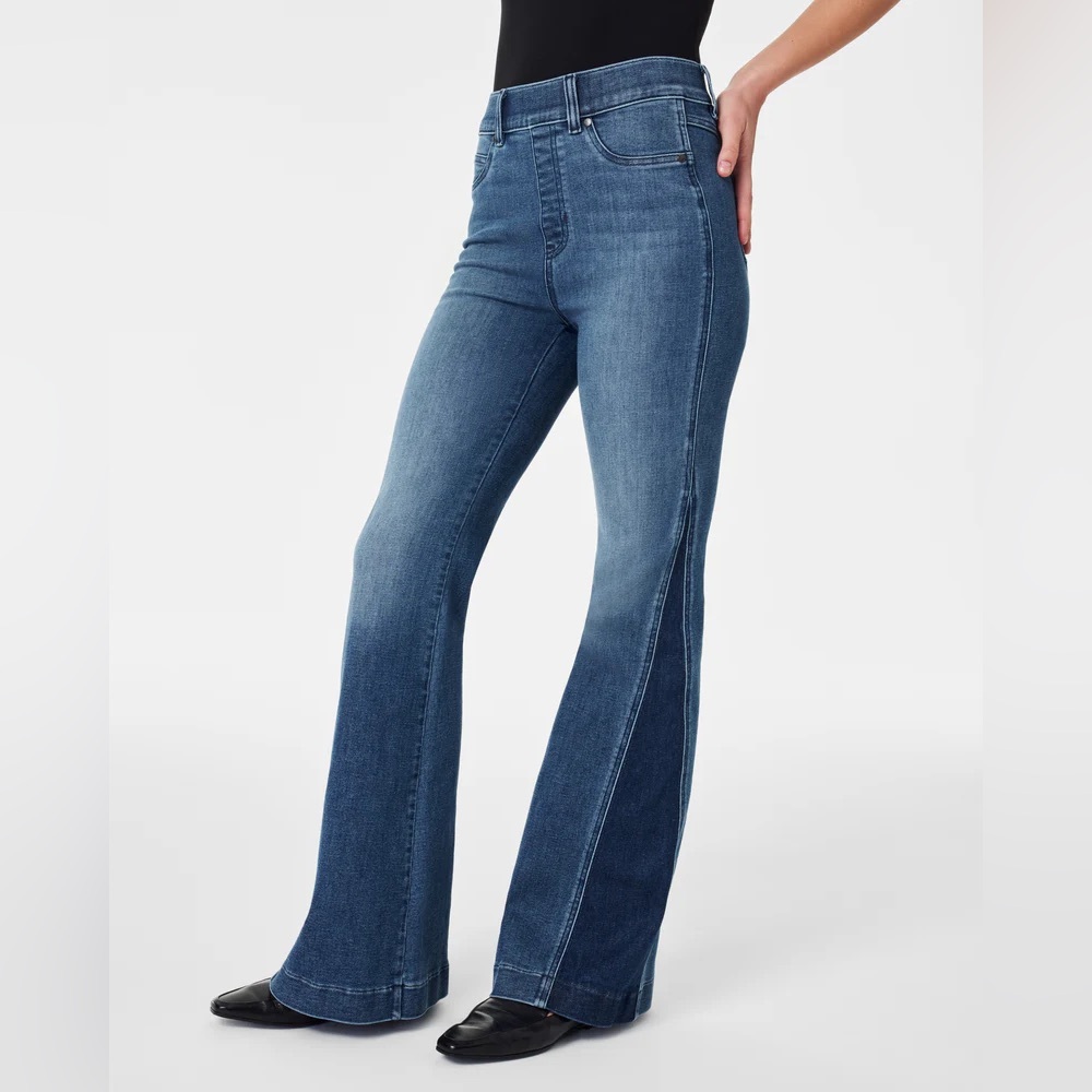 SPANX Flare Jeans, Mixed Wash, XL